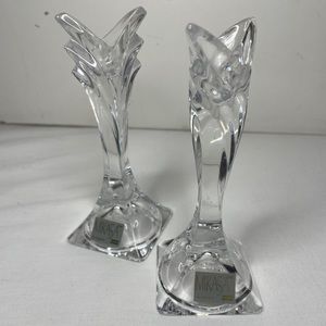 Mikasa Slovenia Lead Crystal Candle Sticks